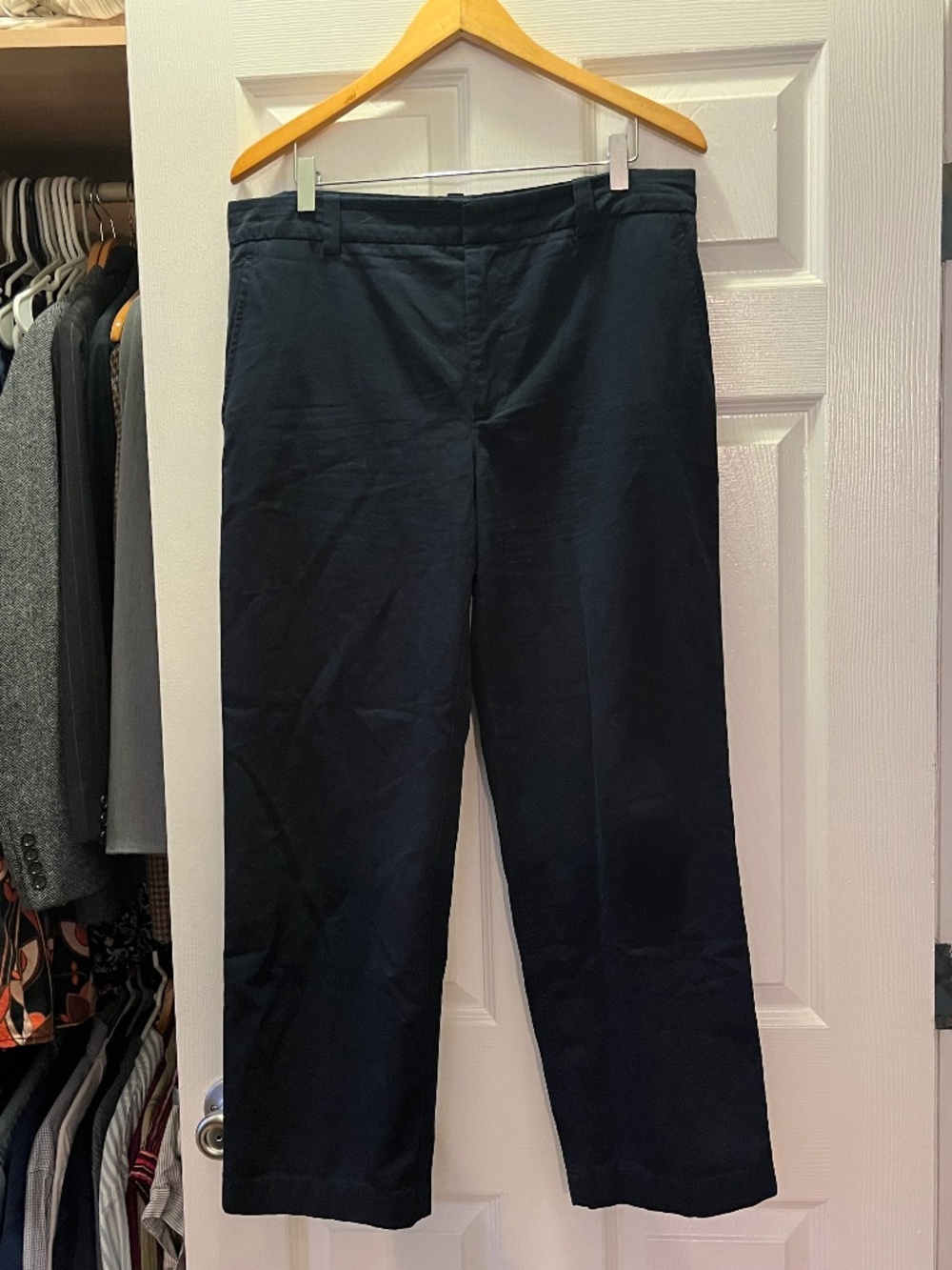 Vince Straight Leg Pants 100% Cotton Navy